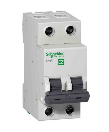 Переделанный Автоматический Выключатель Schneider Electric Easy9 4,5kA на два полюса 400В (от 6 до 63А внутри)