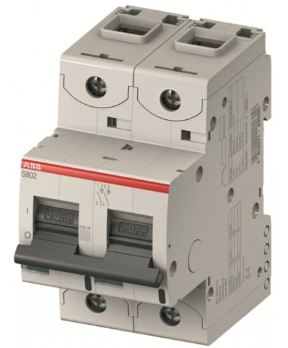 Переделанный Автоматический Выключатель ABB S802C 25kA на два полюса 220В